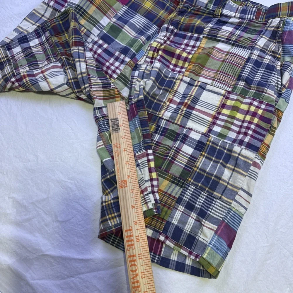 Polo Ralph Lauren Shorts Mens 38 Multicolor Madras Plaid Cargo Pockets Preppy